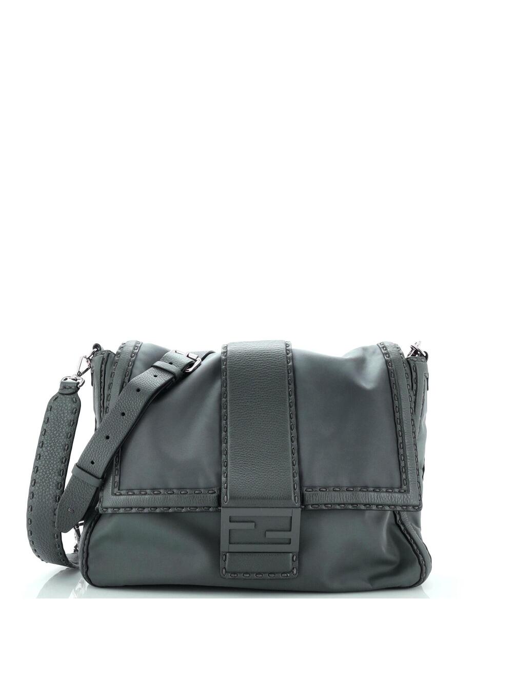 Fendi Baguette Flap Messenger Bag Nylon #349550F12B